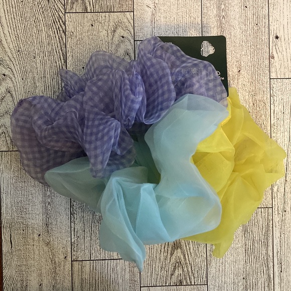 Wild Fable Target Sheer Multicolor Jumbo Hair Twister Scrunchie Set - Picture 2 of 5